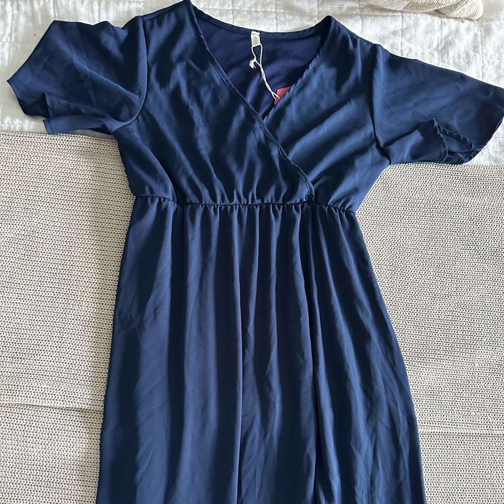 Pinkblush Deep Blue maternity dress